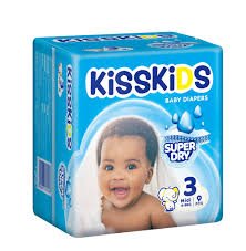 KISSKIDS Super Dry Baby Diaper Small Size 3 (M9)